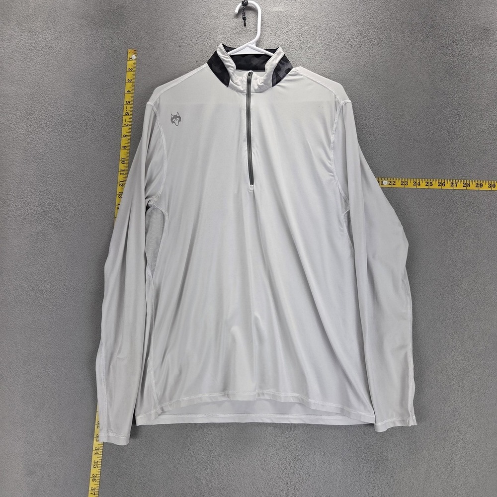 Greyson Shirt Mens Large White 1/4 Zip Long Sleeve Golf Performance Pullover